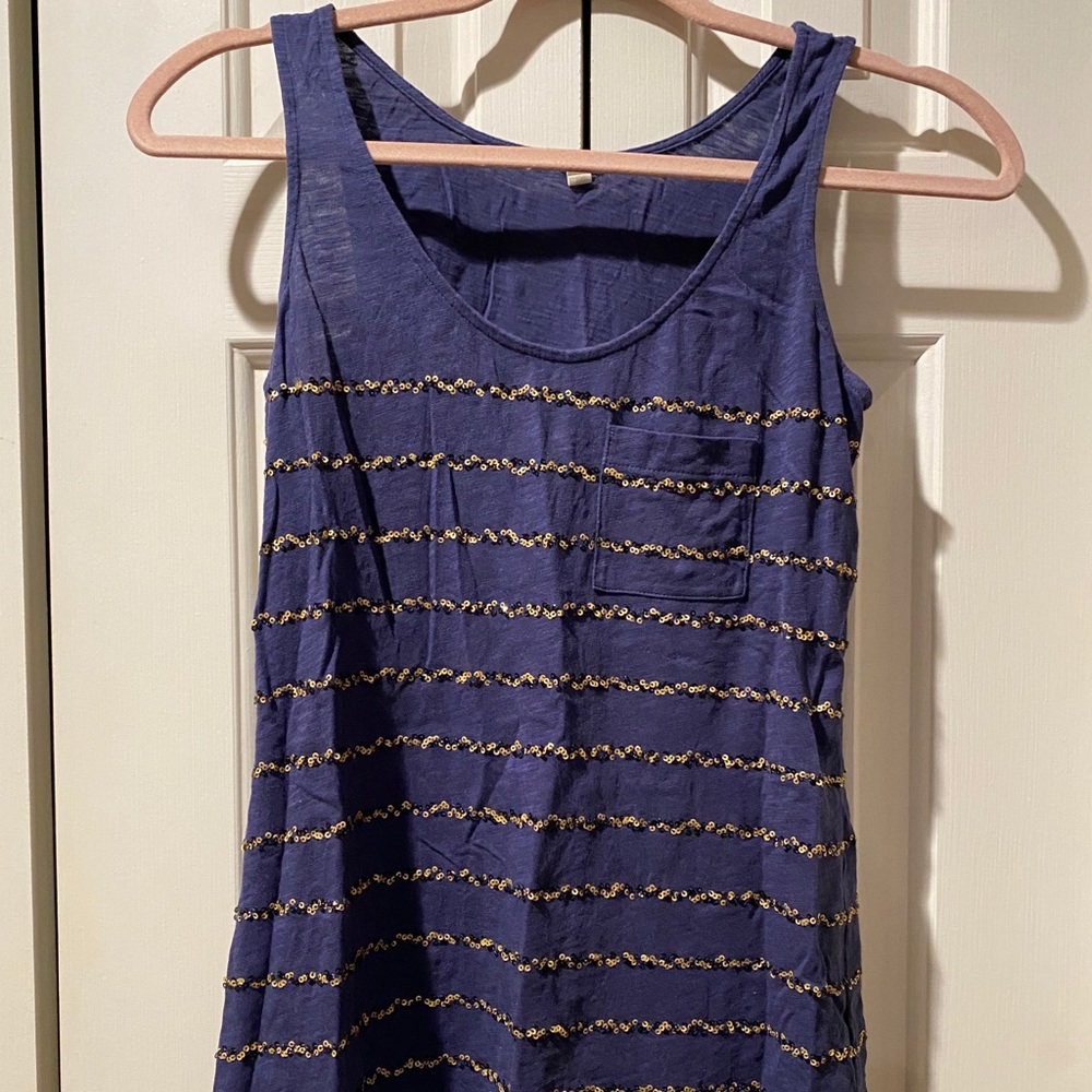 EUC J. Crew navy blue tank top XXS
